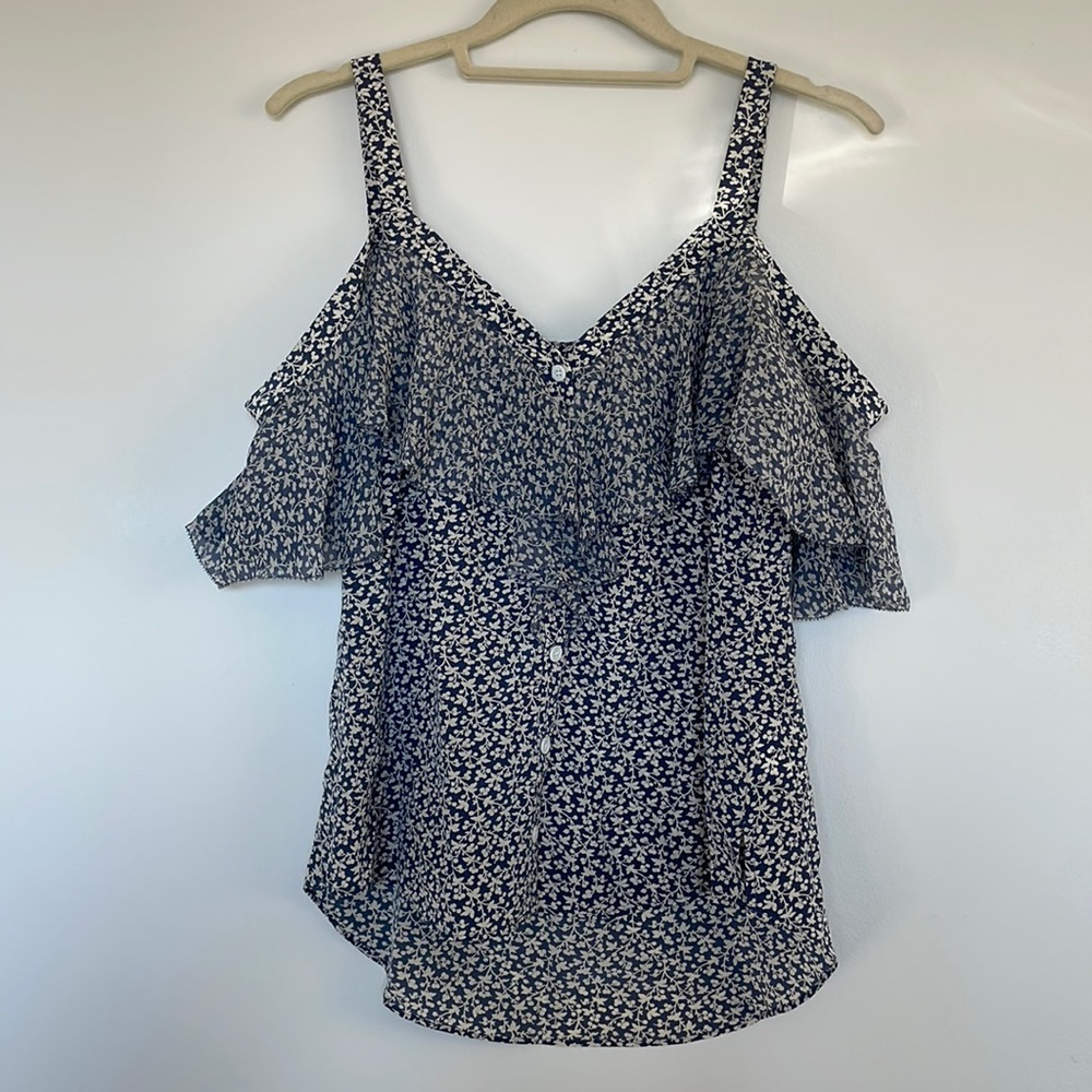 Veronica beard never worn shirt with off-the-shoulder detail